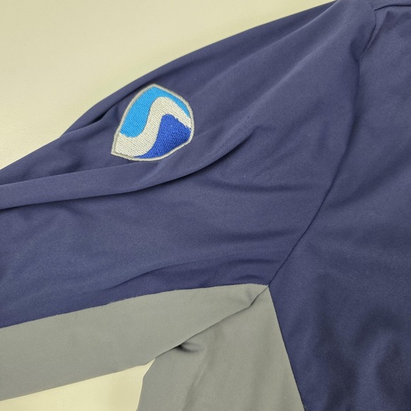 Greyson Colorblock Jacket Mens Medium Blue Gray 1/4 Zip Golf Windbreaker - Picture 2 of 9